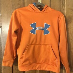 Under Armour Hoodie Vibrant Orange and Blue Size Youth Medium